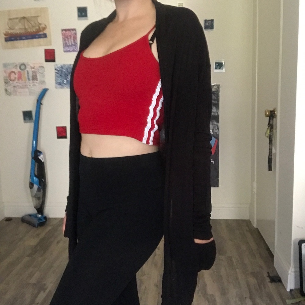 Thin Black Cardigan with pockets